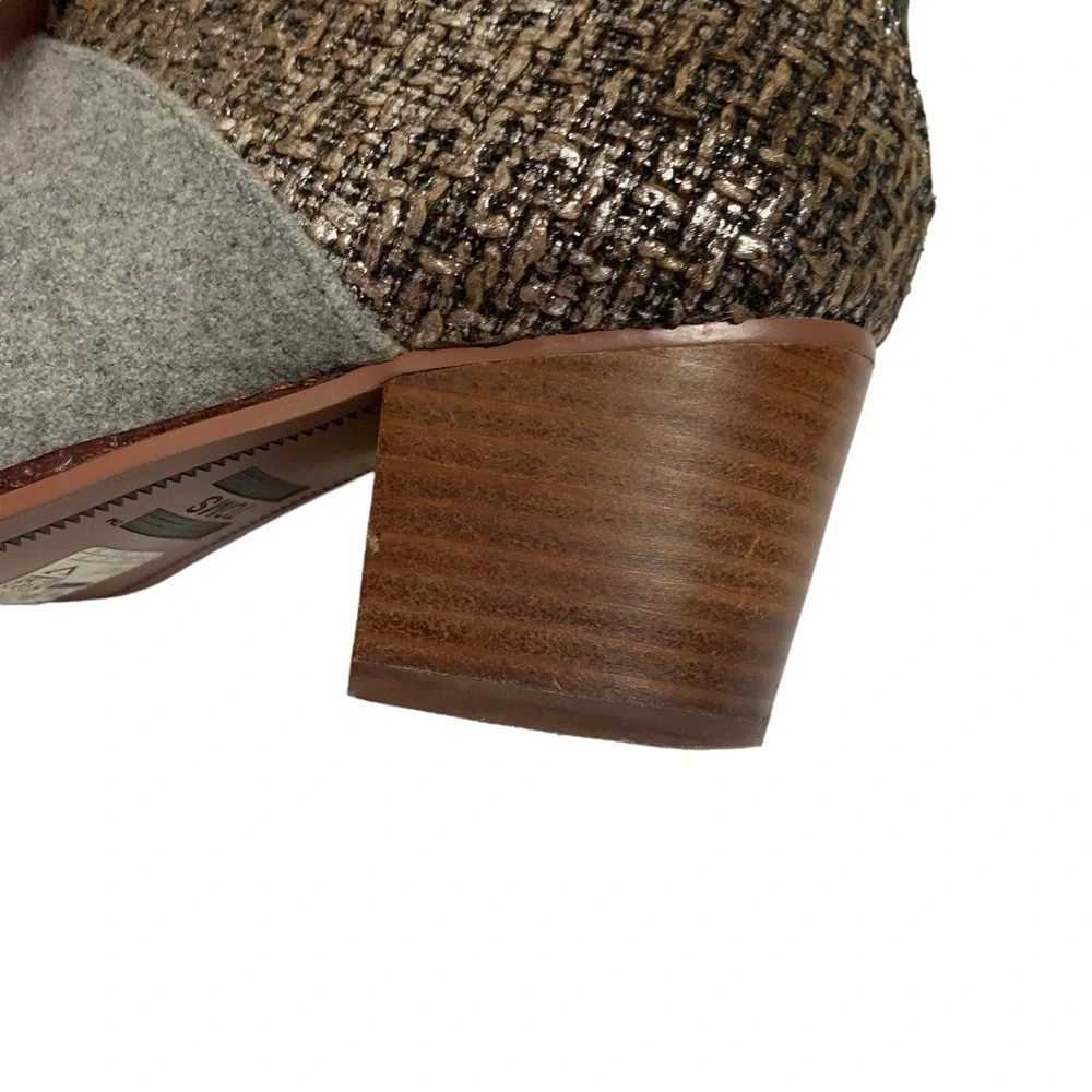 Toms‎ Leila Grey Felt Shine Boucle Bootie 6